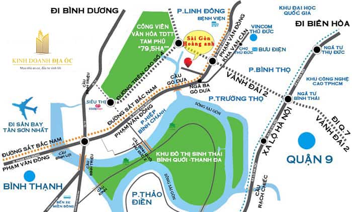 vị trí căn hộ mini Sài Gòn Hoàng Anh