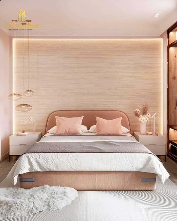 sắc hồng cho không gian phòng ngủ