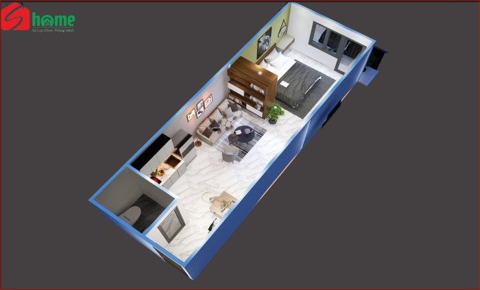 thiết kế căn hộ mini s-home tan binh