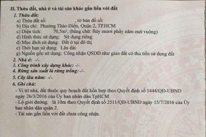 Bán Nhà Phường Thảo Điền Quận 2 Diện Tích 70.5m2  Đất Ở Thổ  Cư